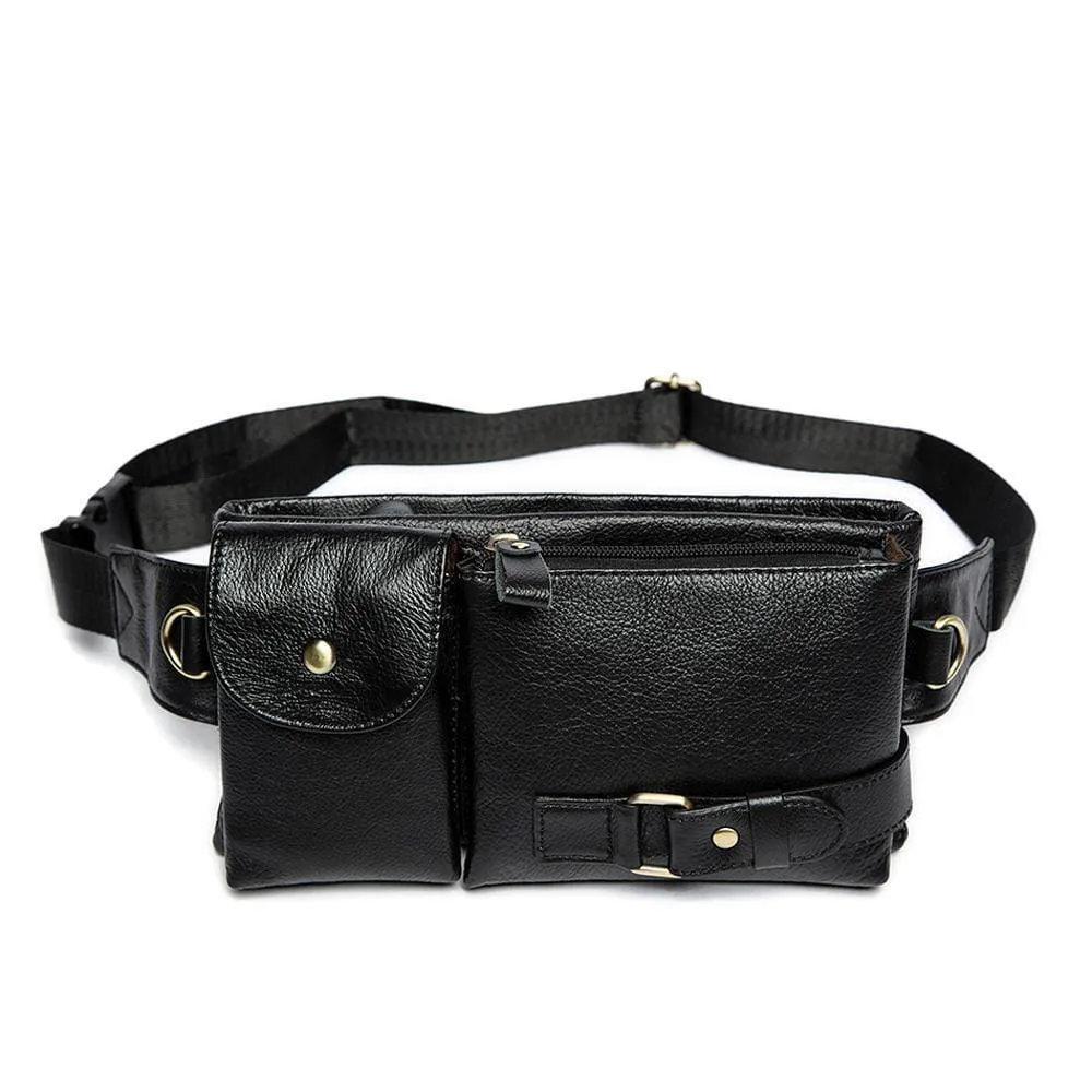 Rossie Viren  Mens Leather Waist Bag Pack  Outdoors Belt  Bags