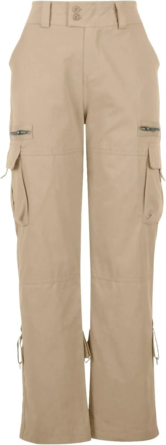Ruziyoog Women's Tactical Cargo Pants High Waisted Hiking Tactical Army Combat Work Combat Military Trouser with Multi-Pocket