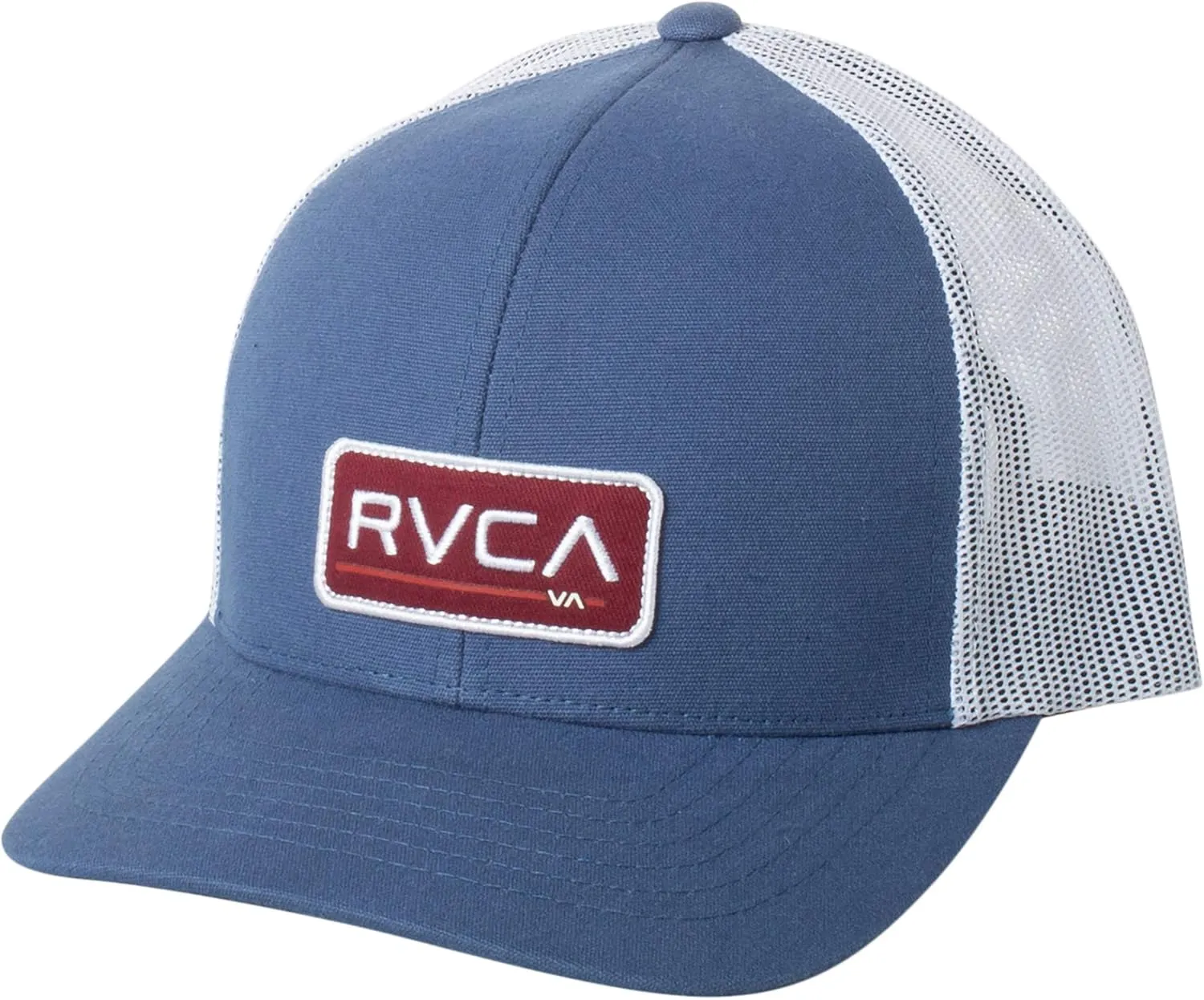 RVCA Men's Curved Brim Trucker Hat, Structured Hat with Curved Bill, Adjustable Snapback Closure