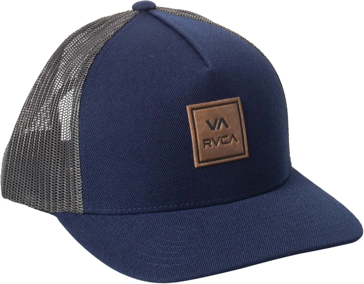RVCA Men's Curved Brim Trucker Hat, Structured Hat with Curved Bill, Adjustable Snapback Closure