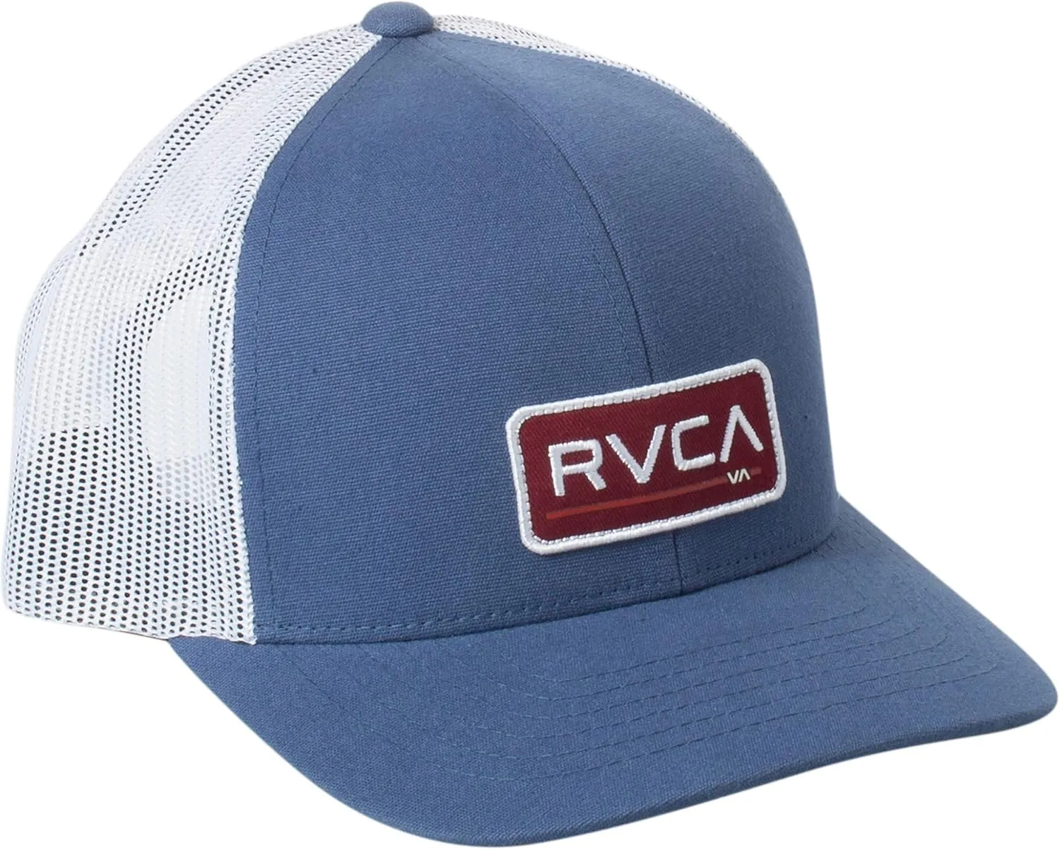 RVCA Men's Curved Brim Trucker Hat, Structured Hat with Curved Bill, Adjustable Snapback Closure