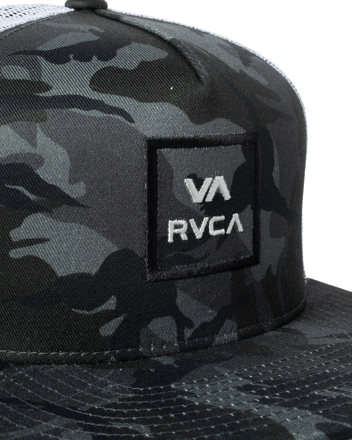 RVCA Men's Trucker Hat, Structured Hat with Stretch Mesh Back, Adjustable Snapback Closure