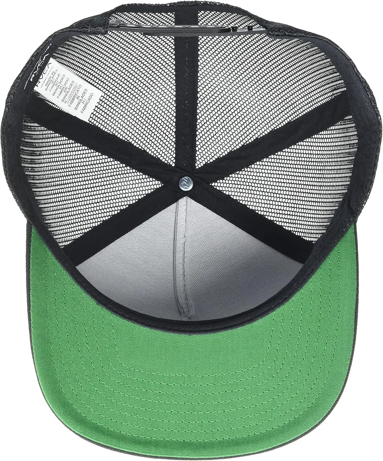 RVCA Men's Trucker Hat, Structured Hat with Stretch Mesh Back, Adjustable Snapback Closure