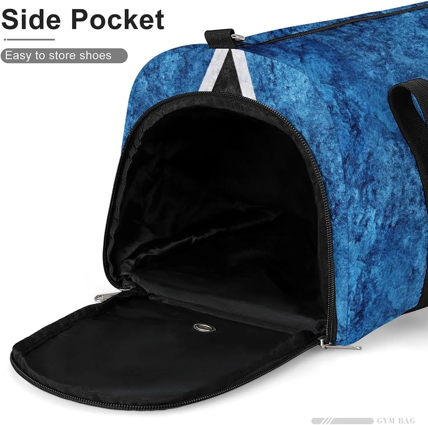 Saint Lucia Flag Textured Sports Duffel with Shoe Compartment and Wet Pocket for Travel Gym