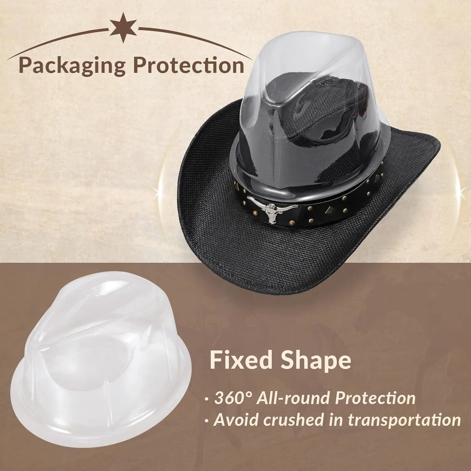 SANSTHS Cowboy Cowgirl Hats for Men Women 2 Pack Hatbands Straw Hat Wide Brim Breathable Western Hats for Lover
