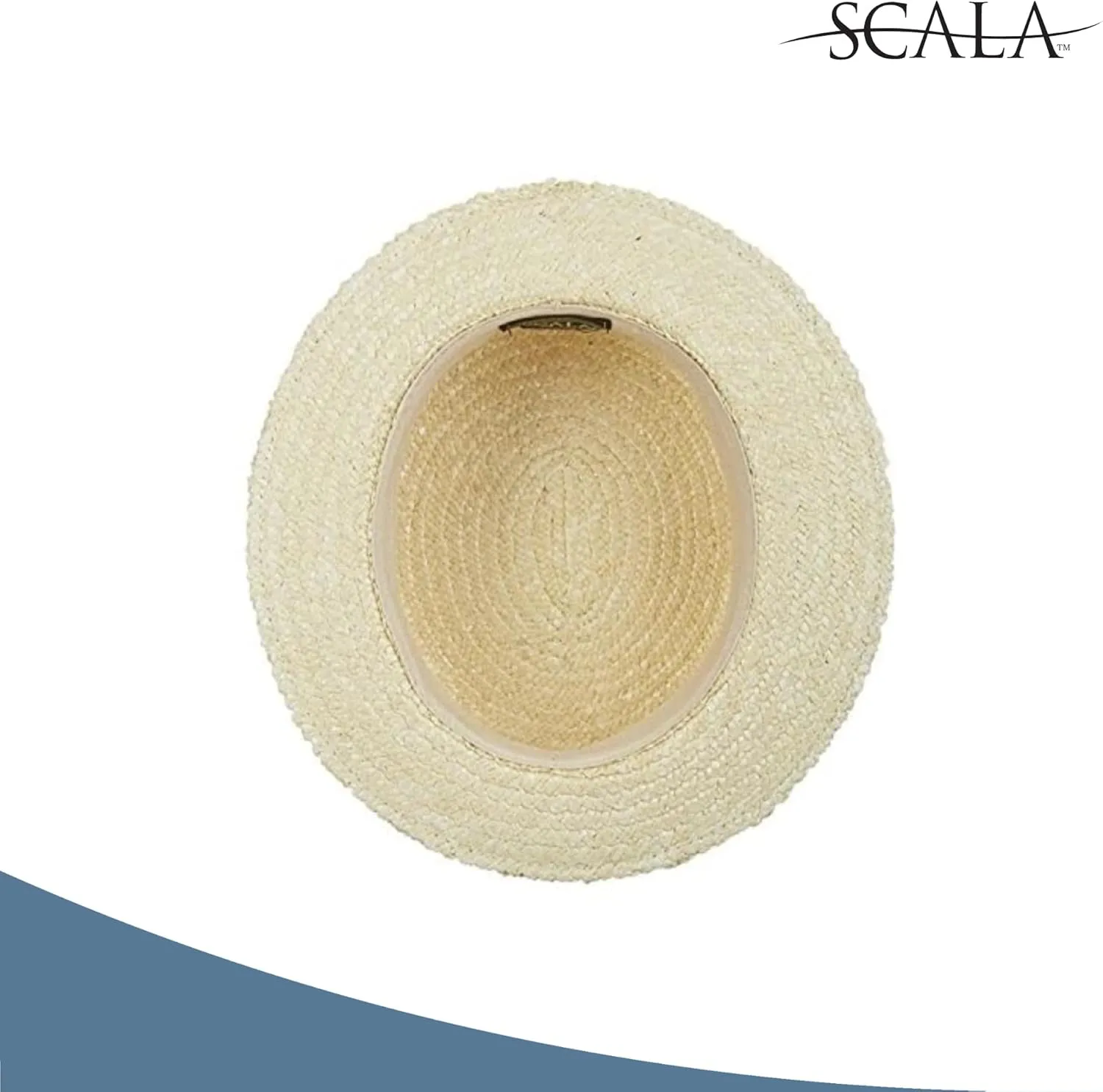 Scala Men's Dress Straw 1 Piece 10/11Mm Laichow Braid Boater Hat