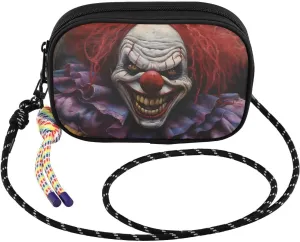Scary Clown Eye Nose Crossbody Bags for Women Cell Phone Purses Women's Shoulder Handbags Wallet Purse with Adjustable Strap