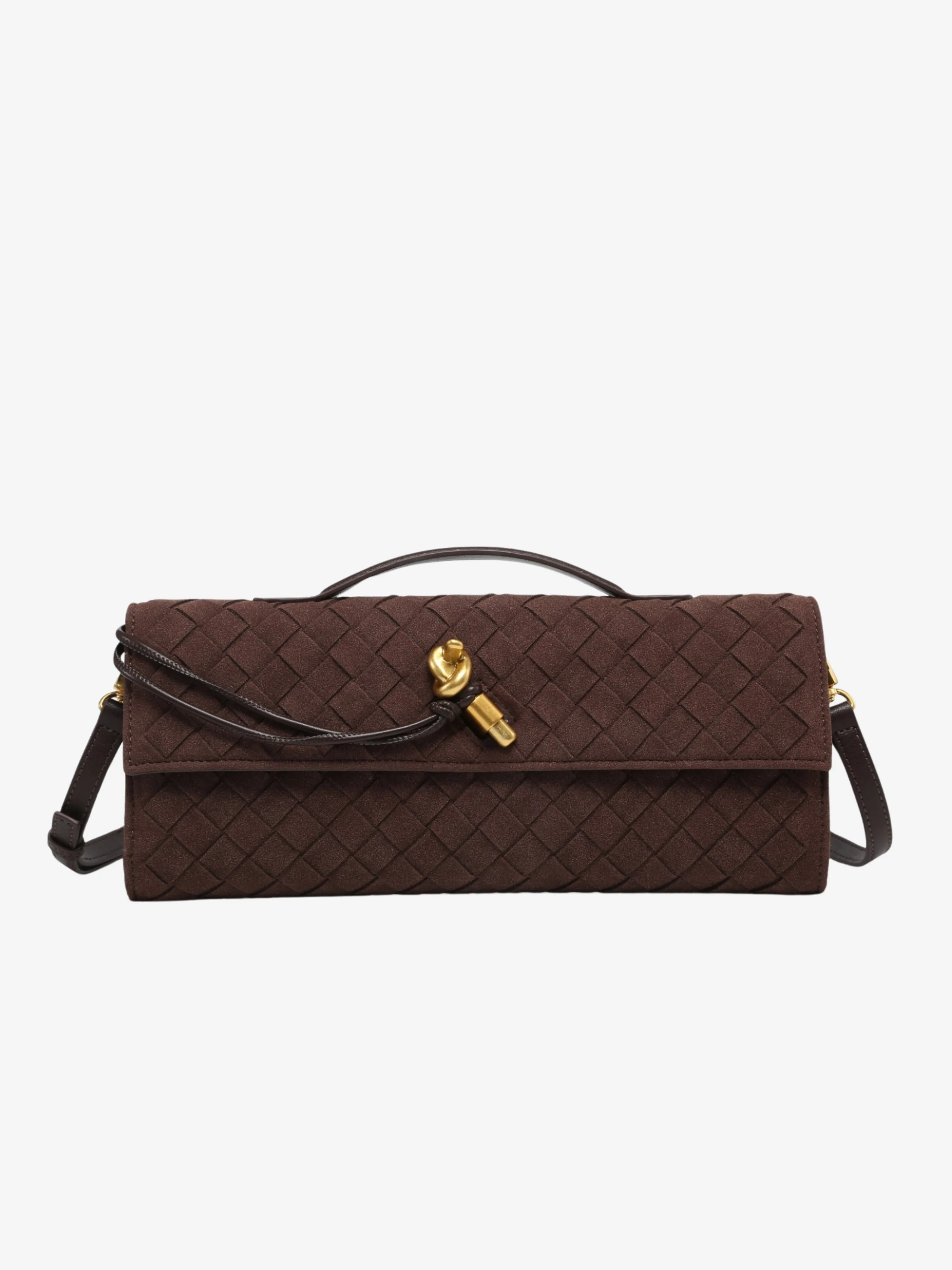 Seraphine - Woven Suede Clutch