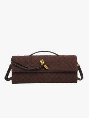 Seraphine - Woven Suede Clutch