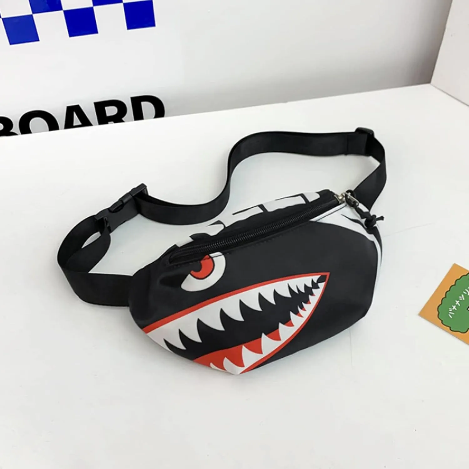 Shark Kids Waist Fanny Pack for Toddler Girls Boys Small Crossbody Purse Waist Pouch Belt Bag for Running Hiking Cycling