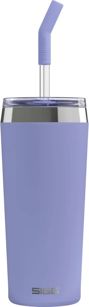 SIGG - Insulated Mug - Travel Mug Helia - With Durable Glass Straw & Cleaning Brush - Leakproof - BPA Free - 18/8 Stainless Steel - 15oz/20oz