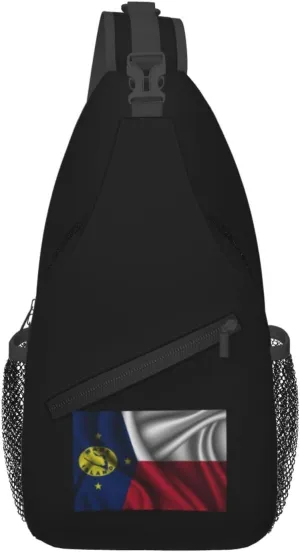 Silk Style Flag Of Wake Island Crossbody Bags For Women Men Chest Backpack Gym Shoulder Bag Travel Outdoor Sports Casual Crossbody Bags