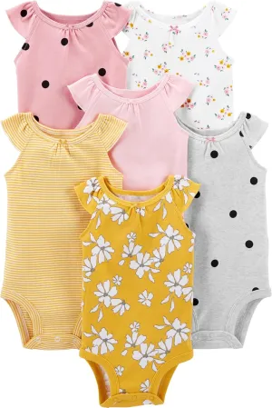 Simple Joys by Carter's baby-girls 6-pack Short-sleeve Bodysuit