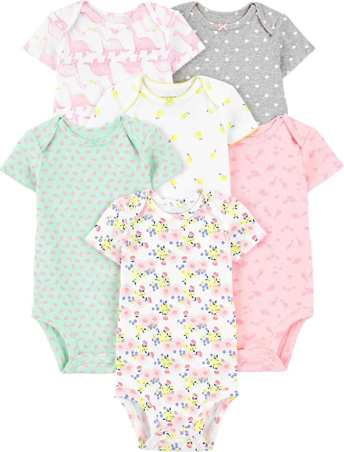 Simple Joys by Carter's baby-girls 6-pack Short-sleeve Bodysuit
