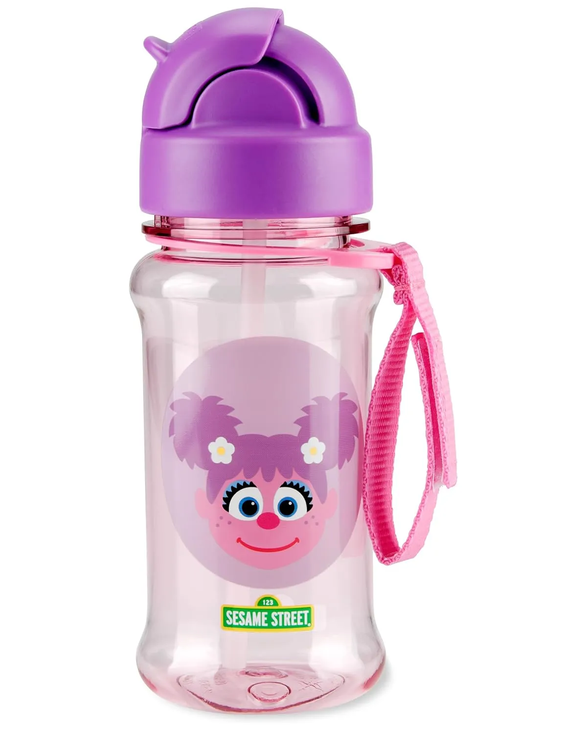 Skip Hop x Sesame Street Toddler Sippy Cup with Straw, Straw Bottle, 12 oz, Abby Cadabby