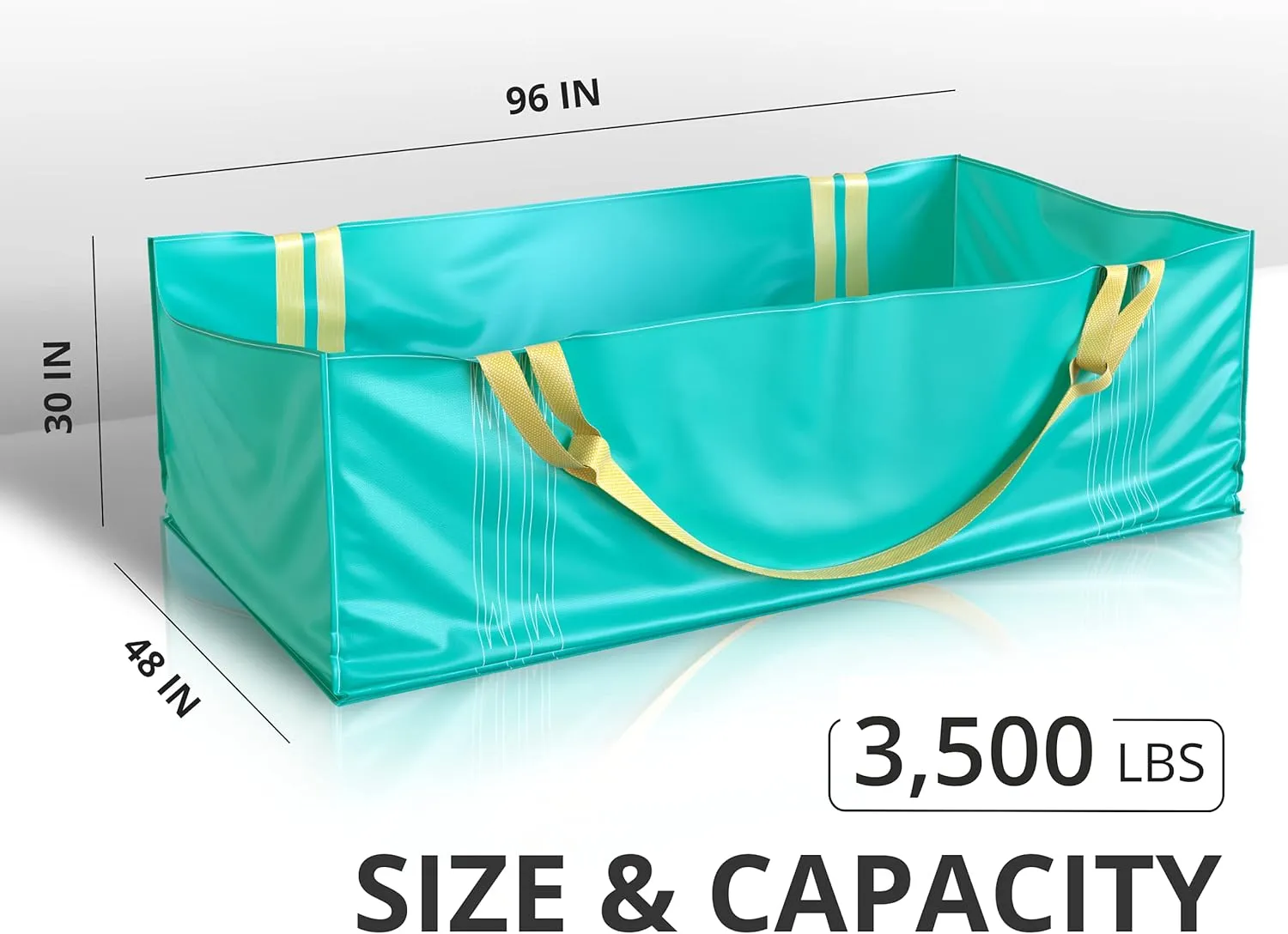 Skywin Dumpster Bag, Reusable Yard Waste Bags, Foldable Yard Waste Container, Trash Bag for Trash Management, Multiple Times Use During Renovations, Can Hold Up to 3,500 lbs