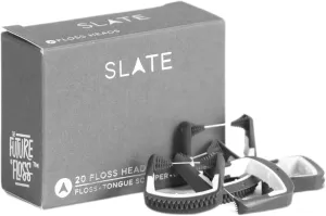 Slate Flosser Refills – 20 Reusable Woven Floss Heads for Slate Electric Flosser, PFAS-Free and Unwaxed Dental Floss, Includes Tongue Scraper and Gum Scraper, Eco-Friendly Oral Care Refill