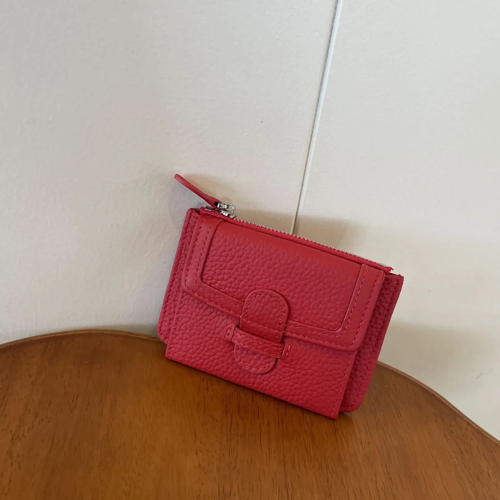 Slim Leather Card Holder & Coin Purse – Minimalist Multi-Card Wallet