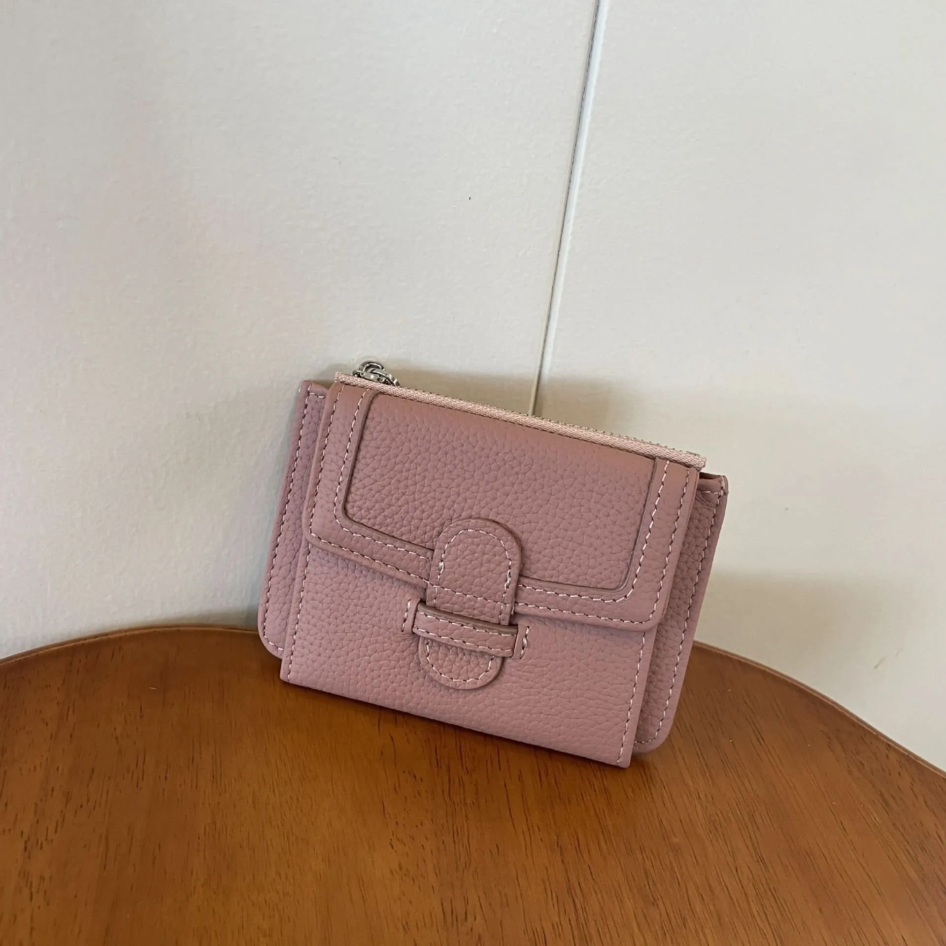 Slim Leather Card Holder & Coin Purse – Minimalist Multi-Card Wallet
