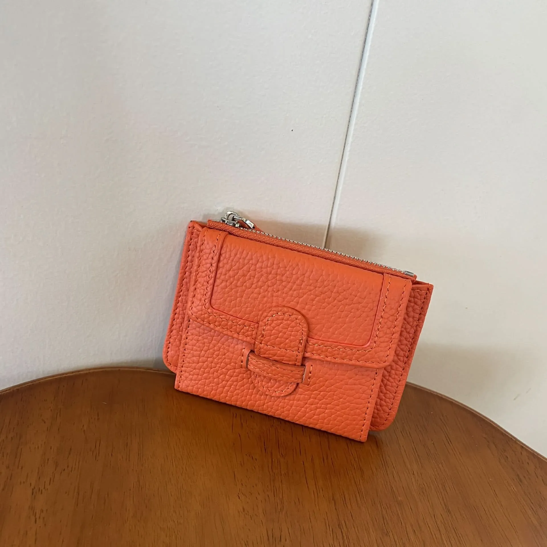 Slim Leather Card Holder & Coin Purse – Minimalist Multi-Card Wallet