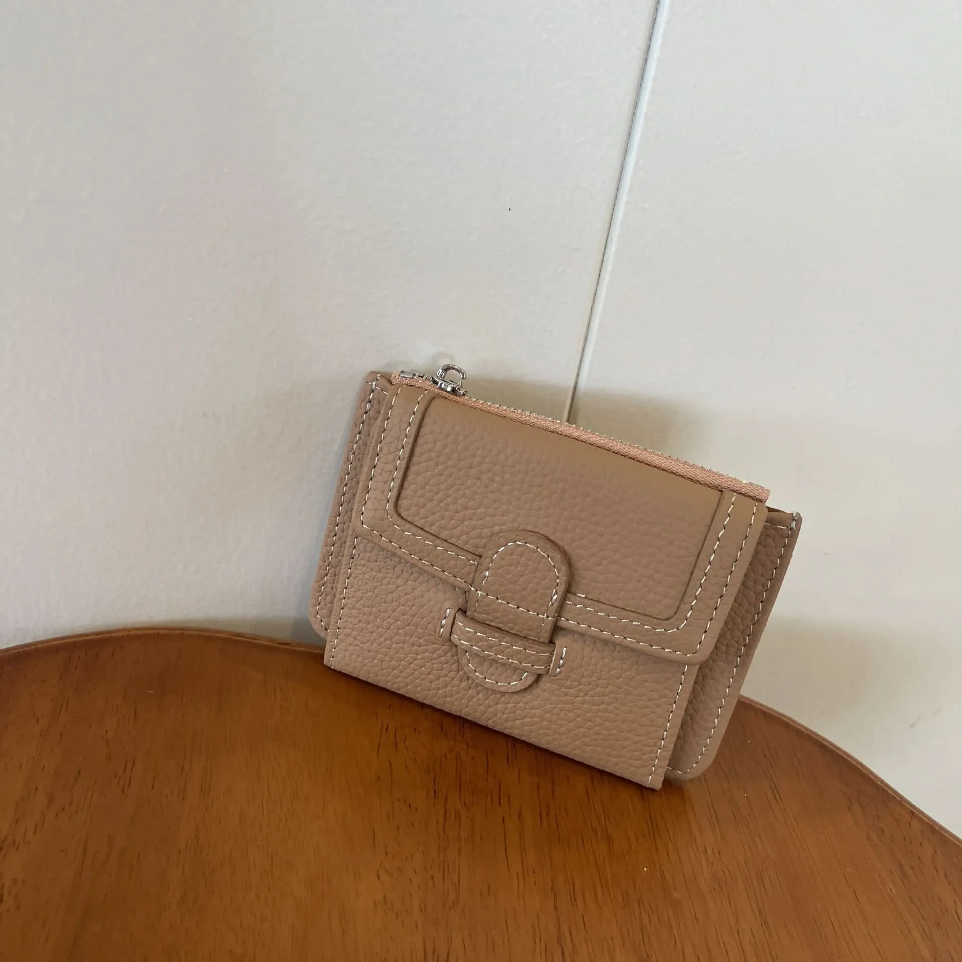 Slim Leather Card Holder & Coin Purse – Minimalist Multi-Card Wallet