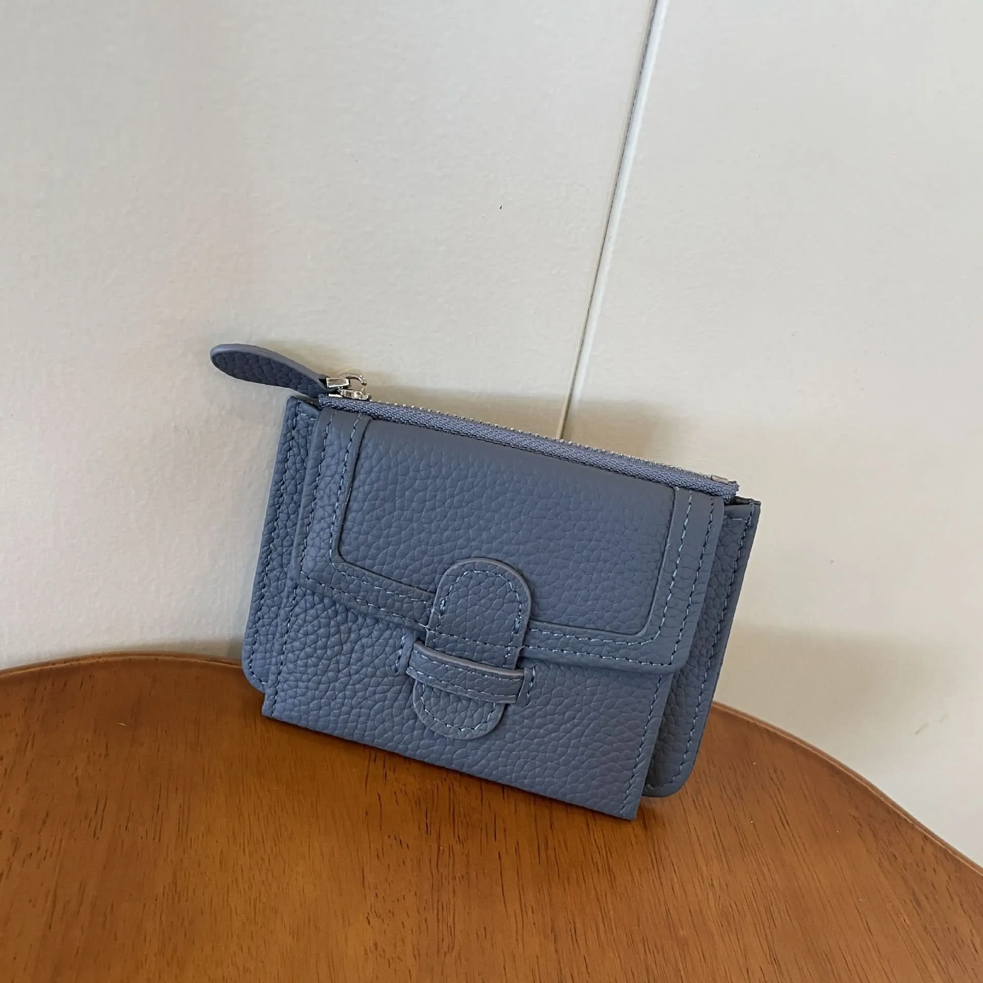 Slim Leather Card Holder & Coin Purse – Minimalist Multi-Card Wallet