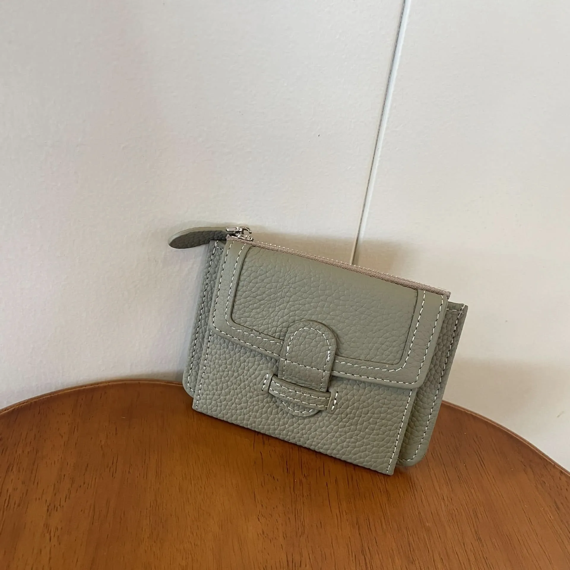 Slim Leather Card Holder & Coin Purse – Minimalist Multi-Card Wallet