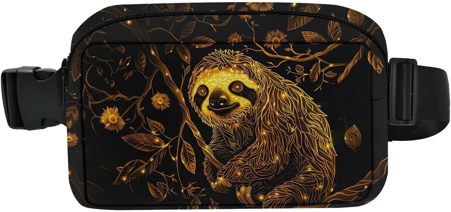 Sloth Fanny Pack for Women Belt Bag Fashion Waist Bags with Adjustable Strap Waist Pack Traveling Waist Pouch Running Hiking Workout
