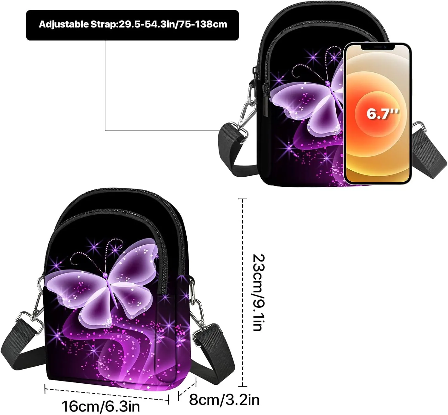 Small Cell Phone Purse for Women Crossbody Bag with Adjustable Strap Shoulder Purses Wallet Bags