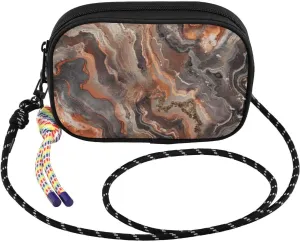 Small Crossbody Bags Abstract Swirls Nature Marble for Women Cell Phone Purses Shoulder Bag Handbag with Adjustable Strap