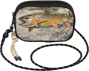 Small Crossbody Bags Trout Closeup River for Women Cell Phone Purses Women's Shoulder Handbag Wallet Purse