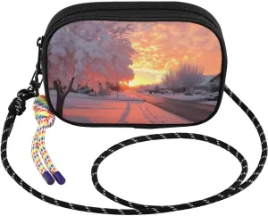 Small Crossbody Bags Winter Landscape Sunrise for Women Cell Phone Purses Women's Shoulder Handbag Wallet Purse