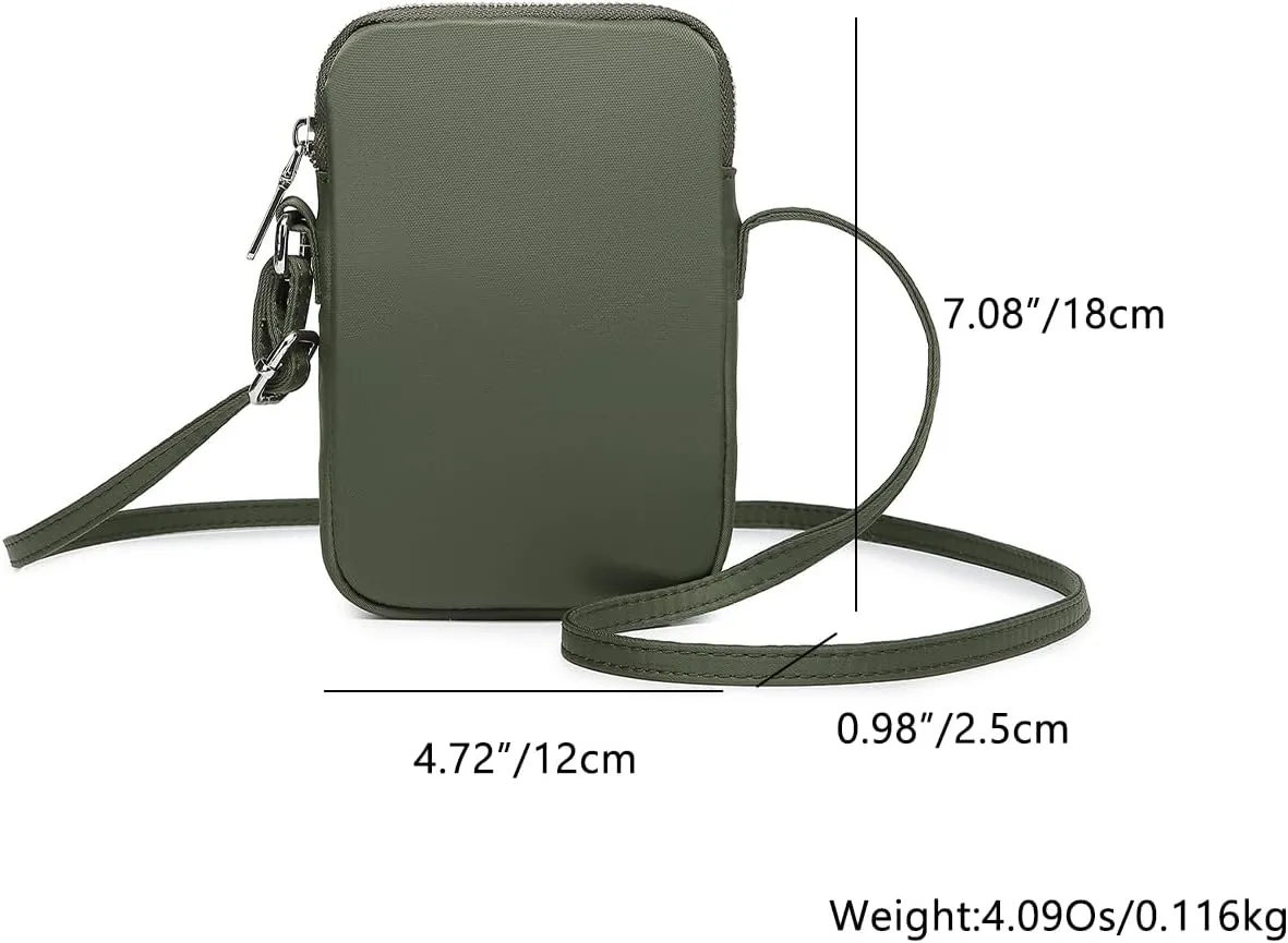Small Crossbody Purse Zipper Cell Phone Bag Mini Shoulder Purse Wallet Smart Phone Wallet with Credit Card Solts