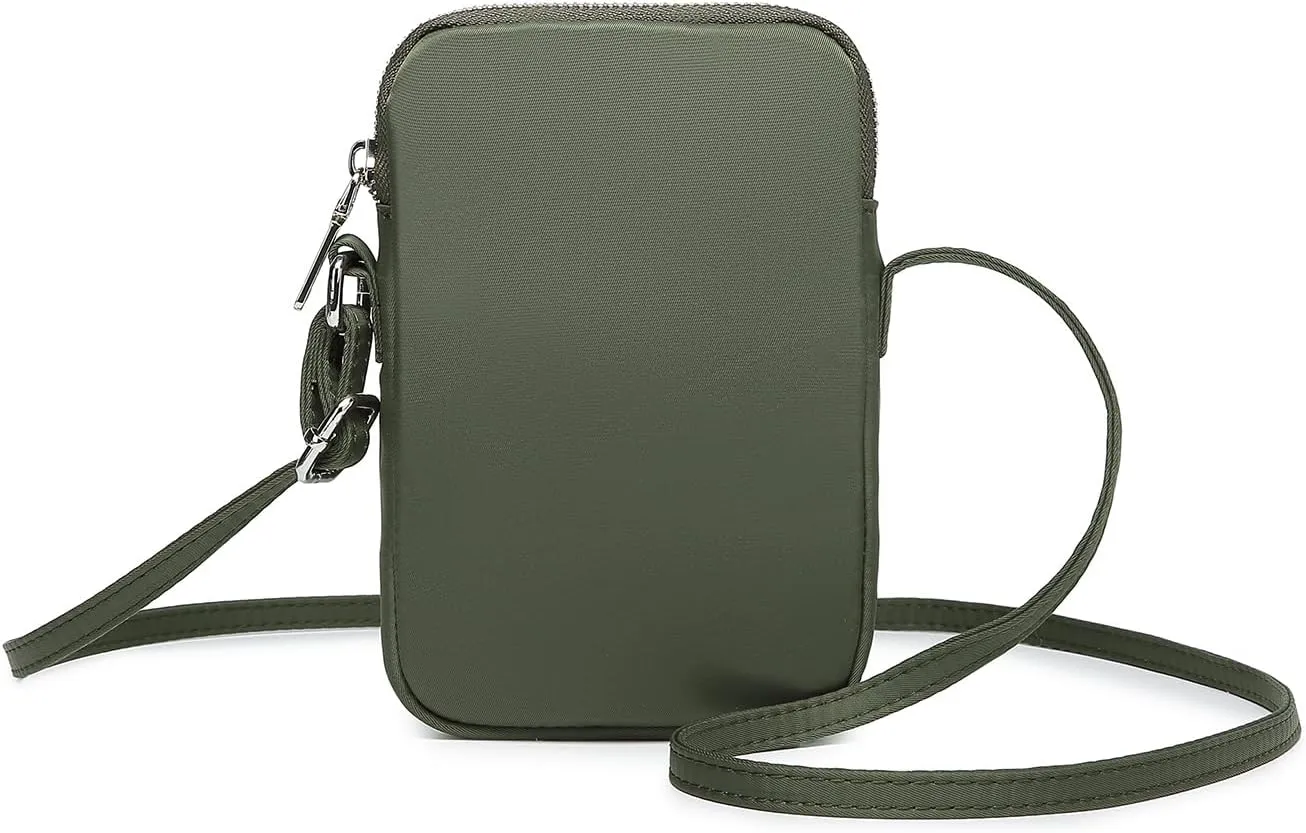 Small Crossbody Purse Zipper Cell Phone Bag Mini Shoulder Purse Wallet Smart Phone Wallet with Credit Card Solts