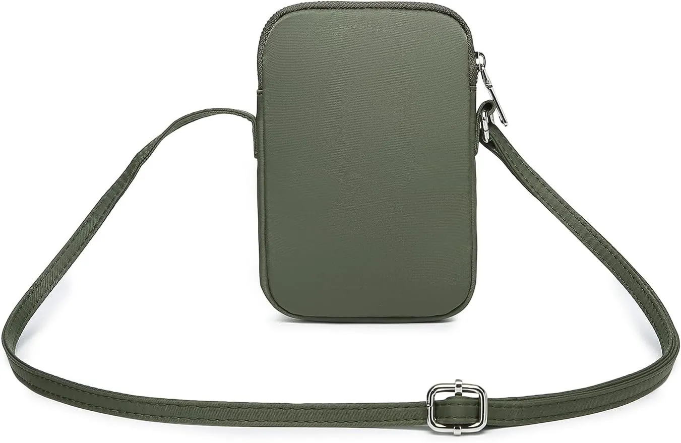 Small Crossbody Purse Zipper Cell Phone Bag Mini Shoulder Purse Wallet Smart Phone Wallet with Credit Card Solts