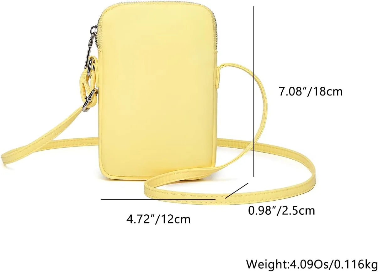 Small Crossbody Purse Zipper Cell Phone Bag Mini Shoulder Purse Wallet Smart Phone Wallet with Credit Card Solts