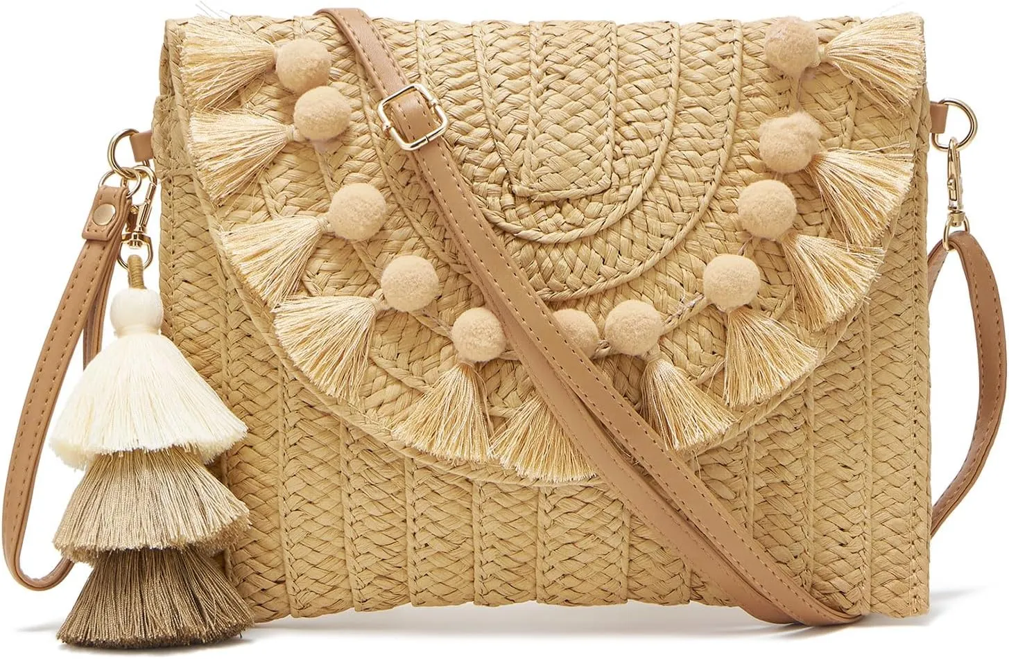 Small Straw Purse for Women Summer Clutch Purses Beach Woven Envelope Bag Raffia Shoulder,Straw Crossbody Bag boho