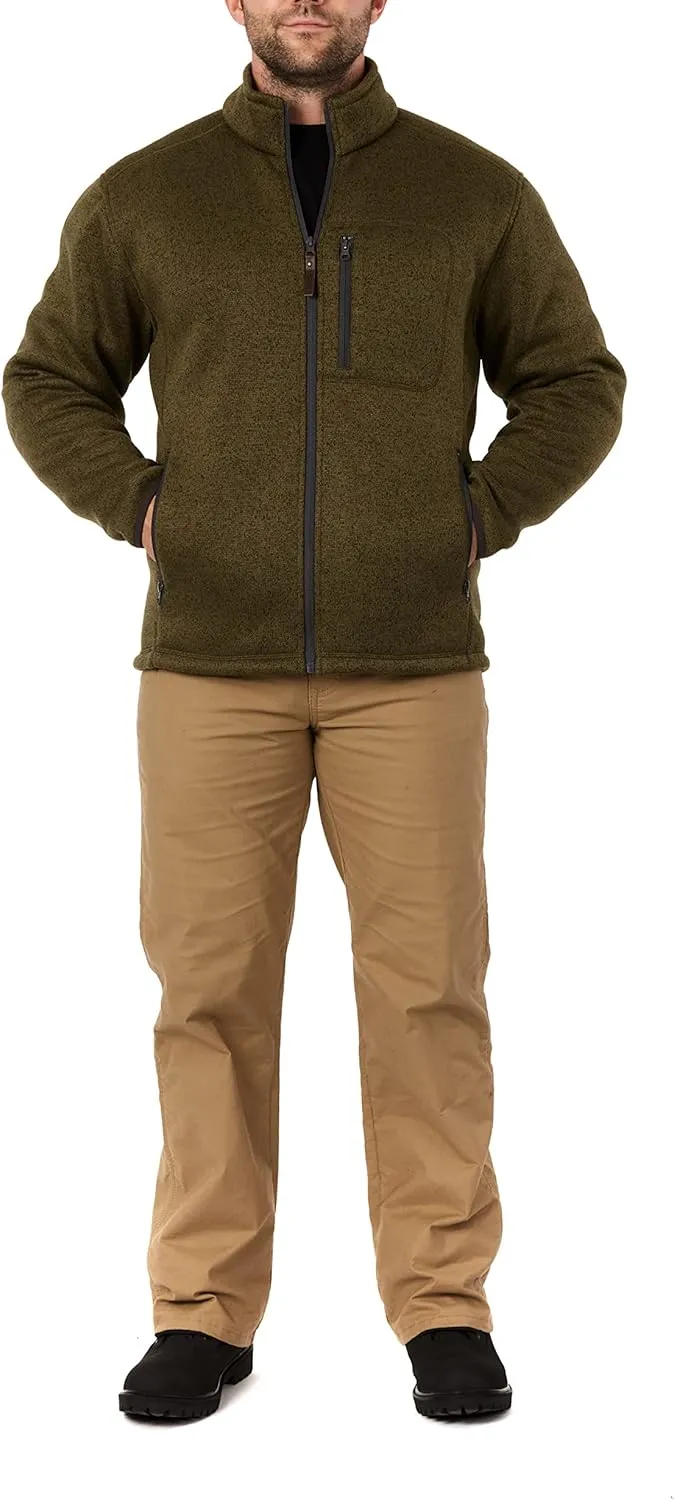 Smith's Workwear Men's Sherpa Lined Sweater Fleece Jacket