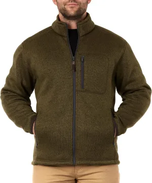 Smith's Workwear Men's Sherpa Lined Sweater Fleece Jacket