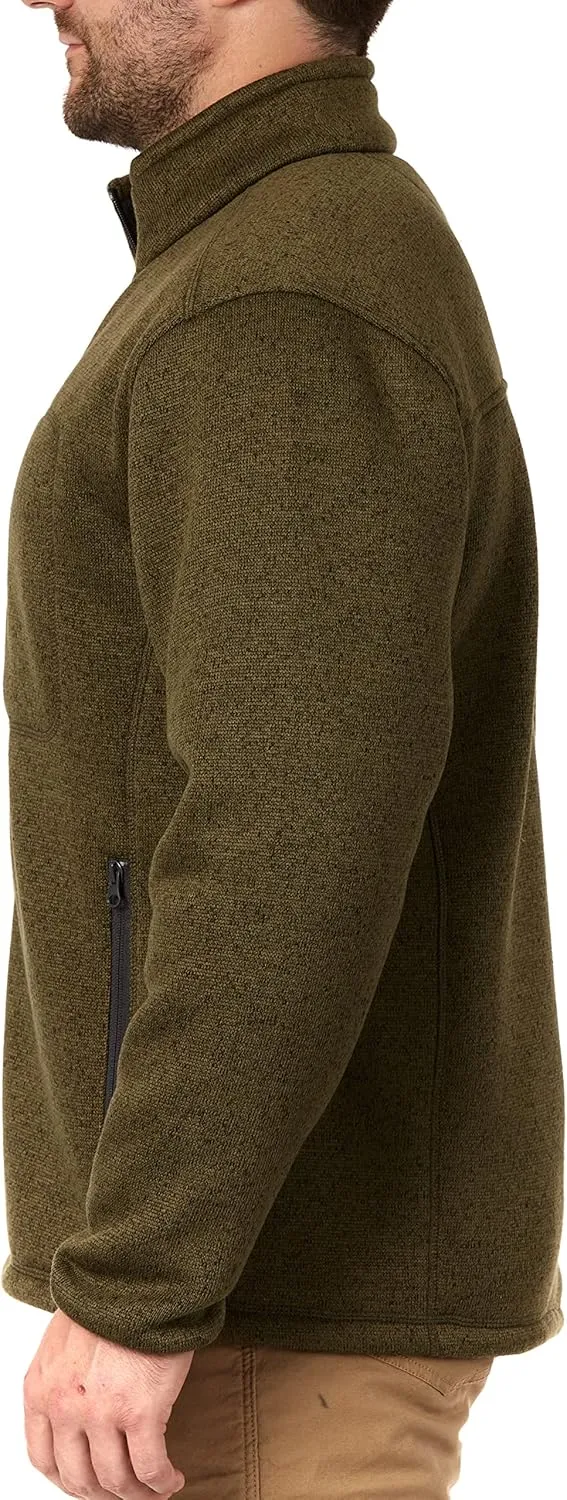 Smith's Workwear Men's Sherpa Lined Sweater Fleece Jacket