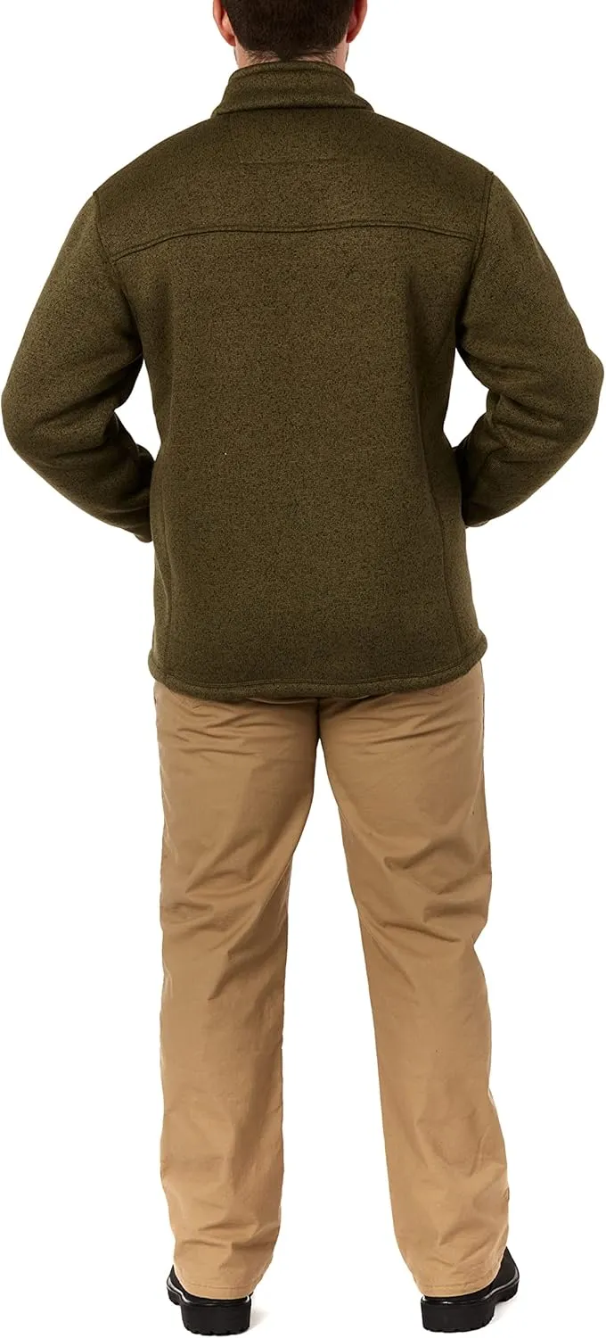 Smith's Workwear Men's Sherpa Lined Sweater Fleece Jacket