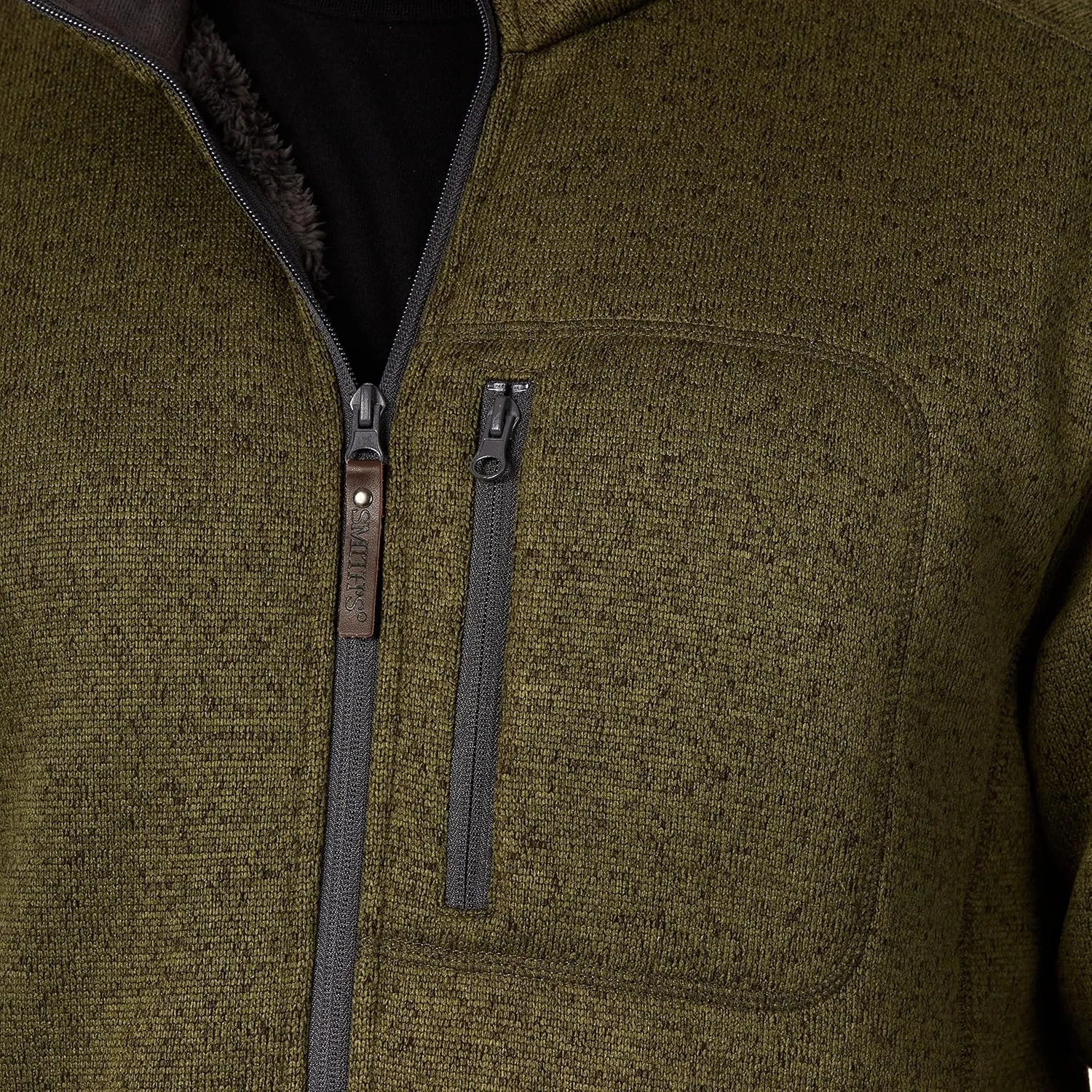 Smith's Workwear Men's Sherpa Lined Sweater Fleece Jacket