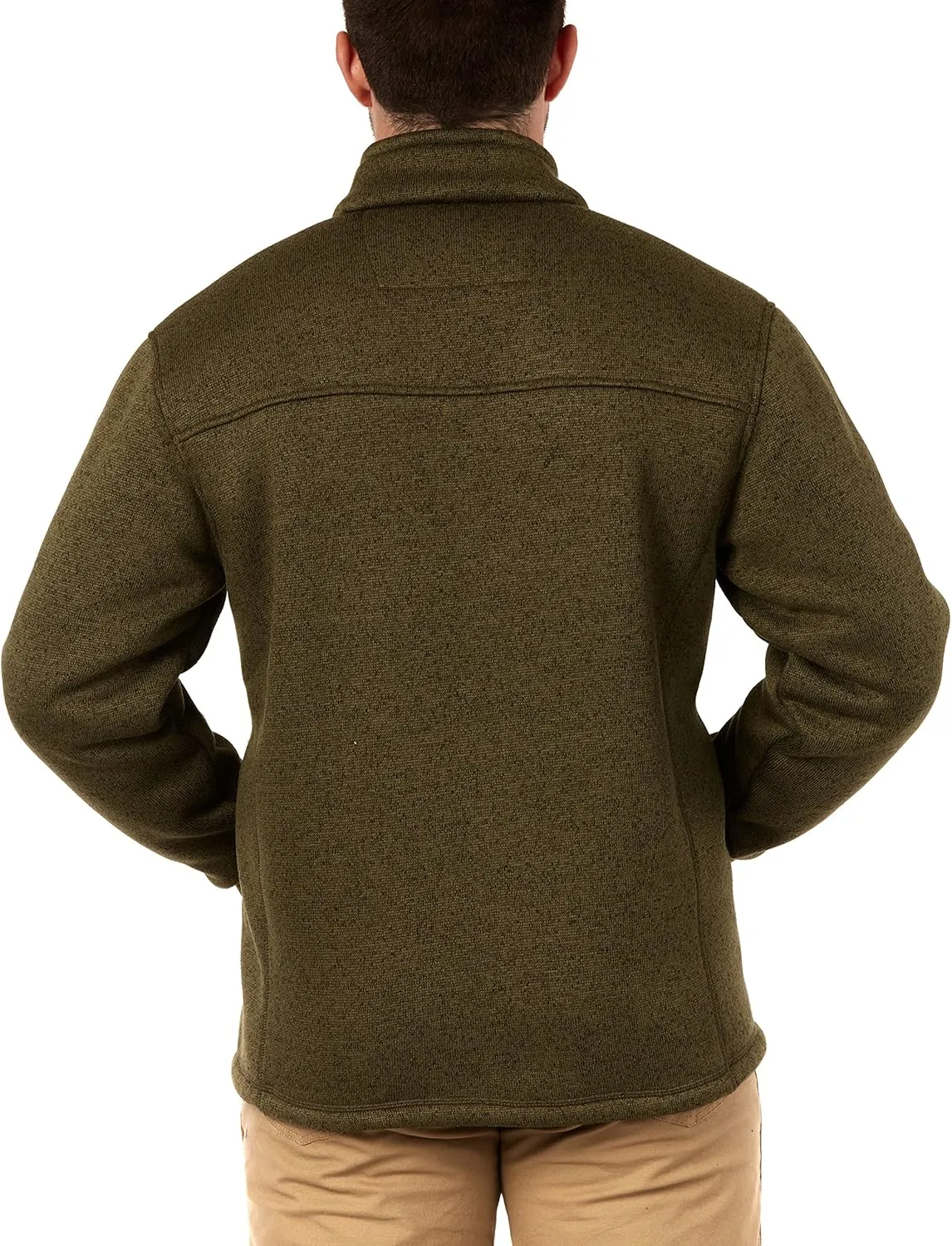 Smith's Workwear Men's Sherpa Lined Sweater Fleece Jacket