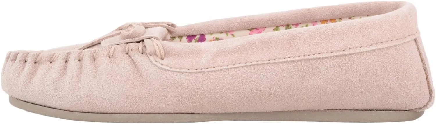 SNUGRUGS Ladies/Womens Soft Suede Moccasins/Slippers with Beautiful Cotton Lining