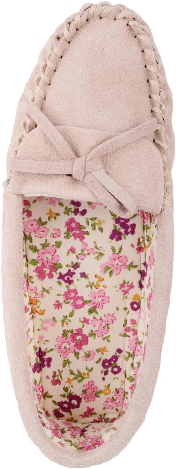 SNUGRUGS Ladies/Womens Soft Suede Moccasins/Slippers with Beautiful Cotton Lining