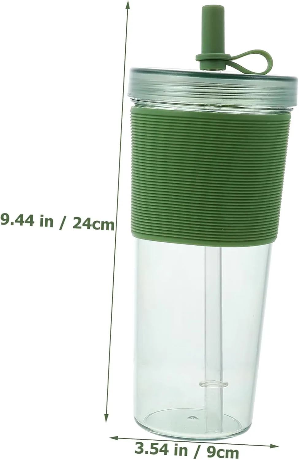 Sosoport Large Capacity Water Cup Straw 720ml Tea Cup Outdoor Straw Cup Lid Design Cup for Restaurant or Home