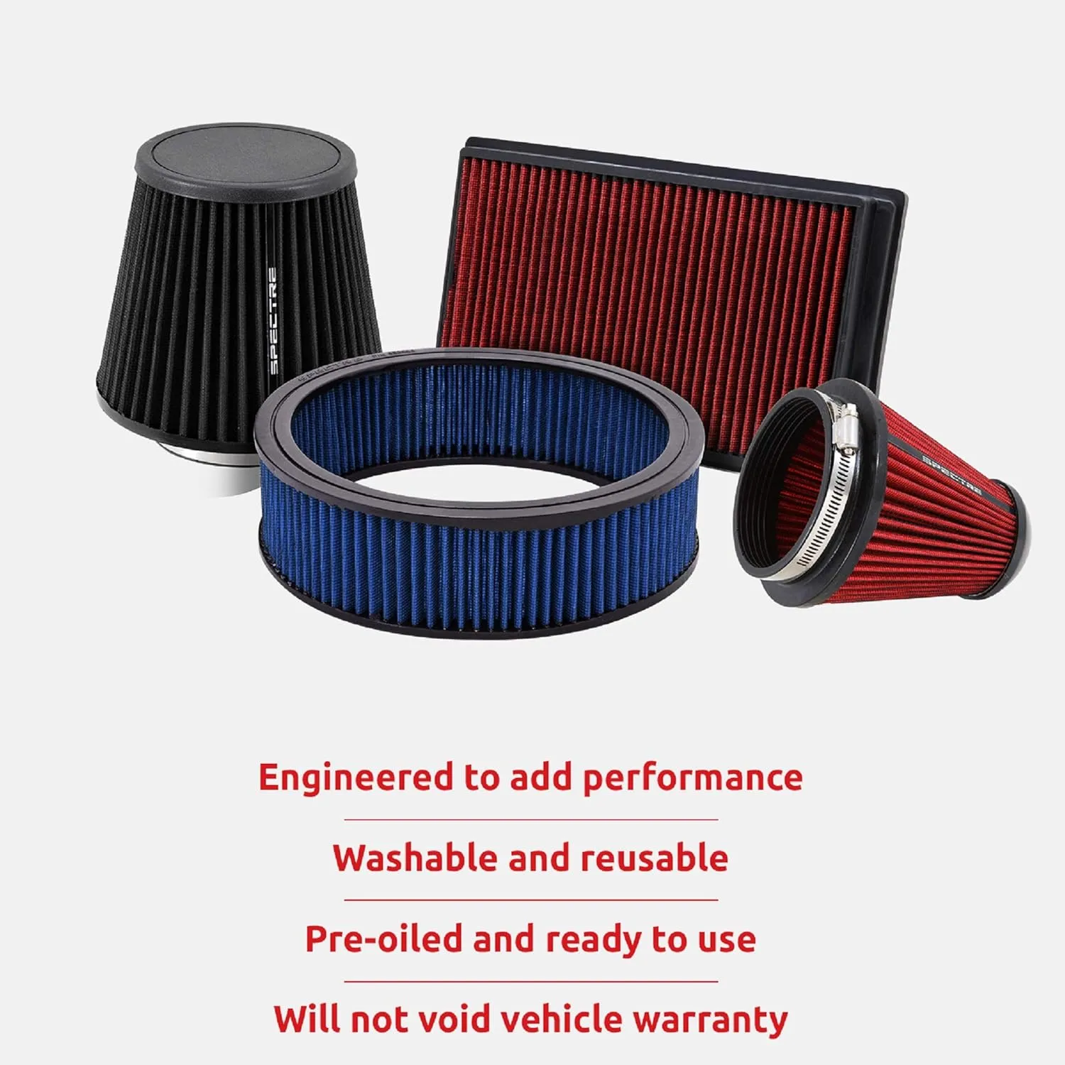 Spectre Engine Air Filter: High Performance, Washable, Replacement Filter: Fits 2002-2015 TOYOTA (Hilux, Tacoma, Land Cruiser, Prado, Tundra, 4 Runner, FJ Cruiser, Land Cruiser Prado) SPE-HPR9683