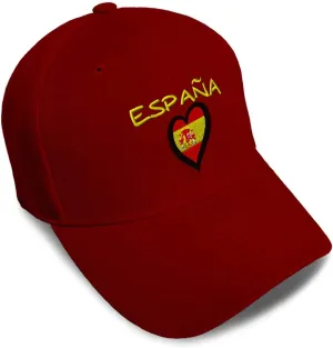 Speedy Pros Baseball Cap ESPA A Spain Flag A Embroidery Acrylic Dad Hats for Men & Women
