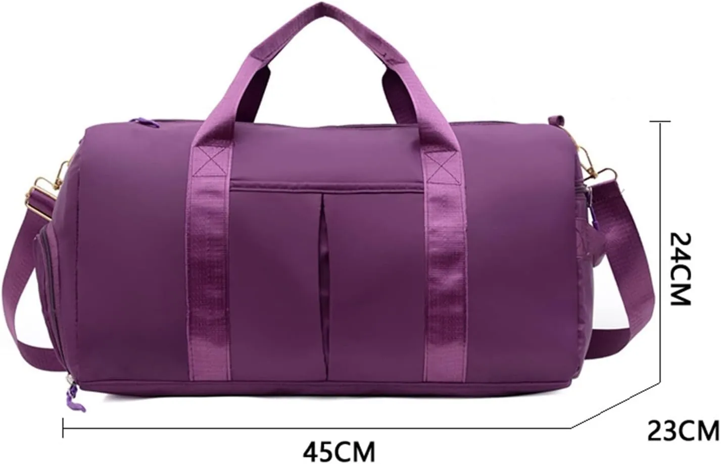 Sports Duffel Bags Sports Gym Bags Outdoor Waterproof Nylon Men Women Training Fitness Travel Handbag Yoga Mat Sport Bag with Shoes Compartment(Blue)