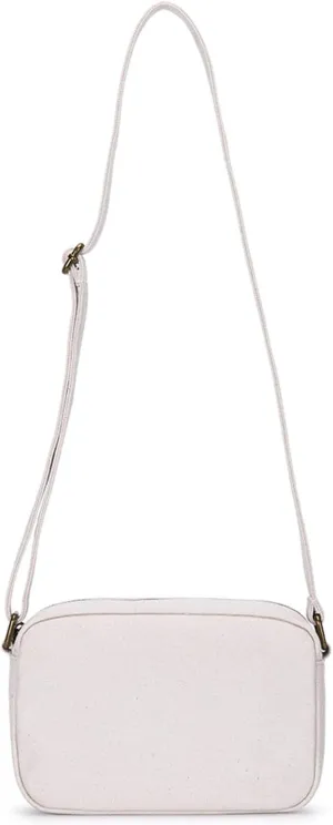 Square Crossbody Bag with Adjustable Length, Women Cotton Canvas Casual Shoulder Work Bag